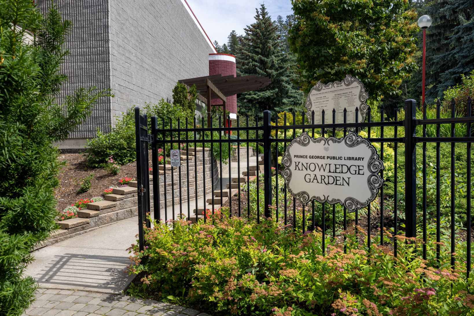 Knowledge Garden entrance at the Bob Harkins branch