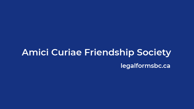 Amici Curiae Friendship Society